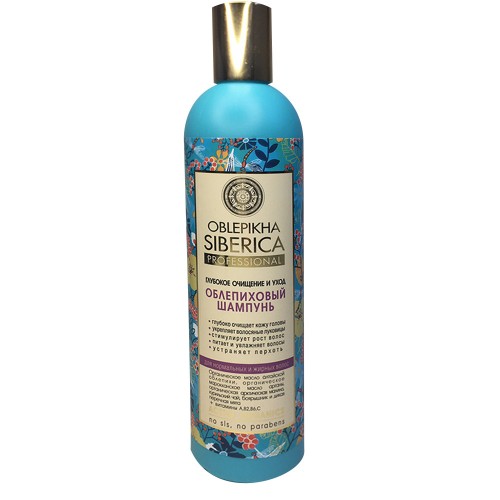 Облепиховый шампунь для нормальных и жирных волос "Глубокое очищение и уход", 400 мл, NS / Oblepikha Siberica Professional