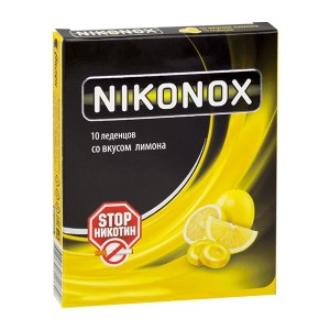 Никонокс леденцы без сахара - лимон, 10 шт. (борьба с никотиновой зависимостью)