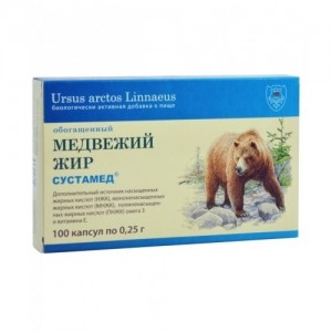 Медвежий жир обогащенный 100капс.х0,3г - БАД, "Сустамед®" (EAC)