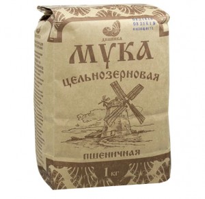 Мука пшеничная цельнозерновая хлебопекарная, 1 кг, ТМ "Дивинка"