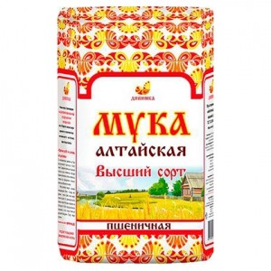 Мука пшеничная Алтайская хлебопекарная, высший сорт, 2 кг, ТМ "Дивинка"